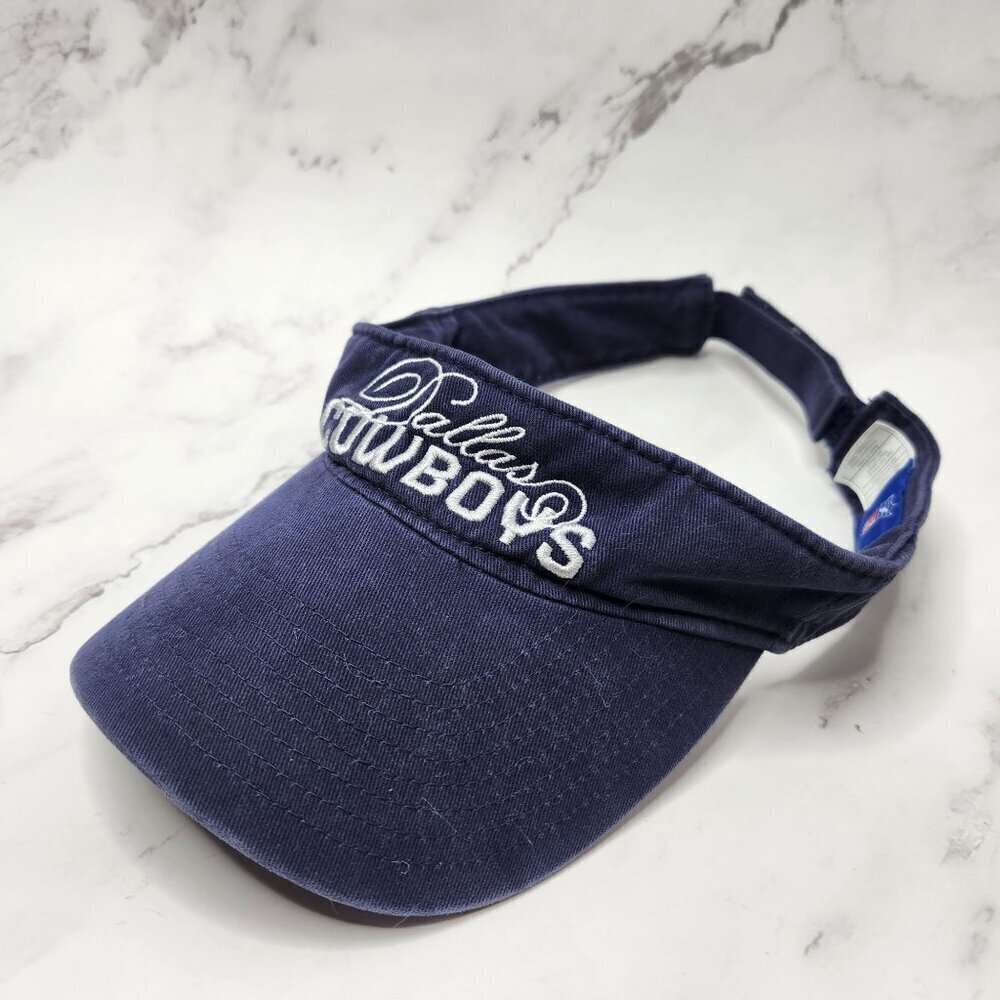 VTG NFL Reebok Dallas Cowboys Visor Embroidered Script Adjustable Baseball Hat